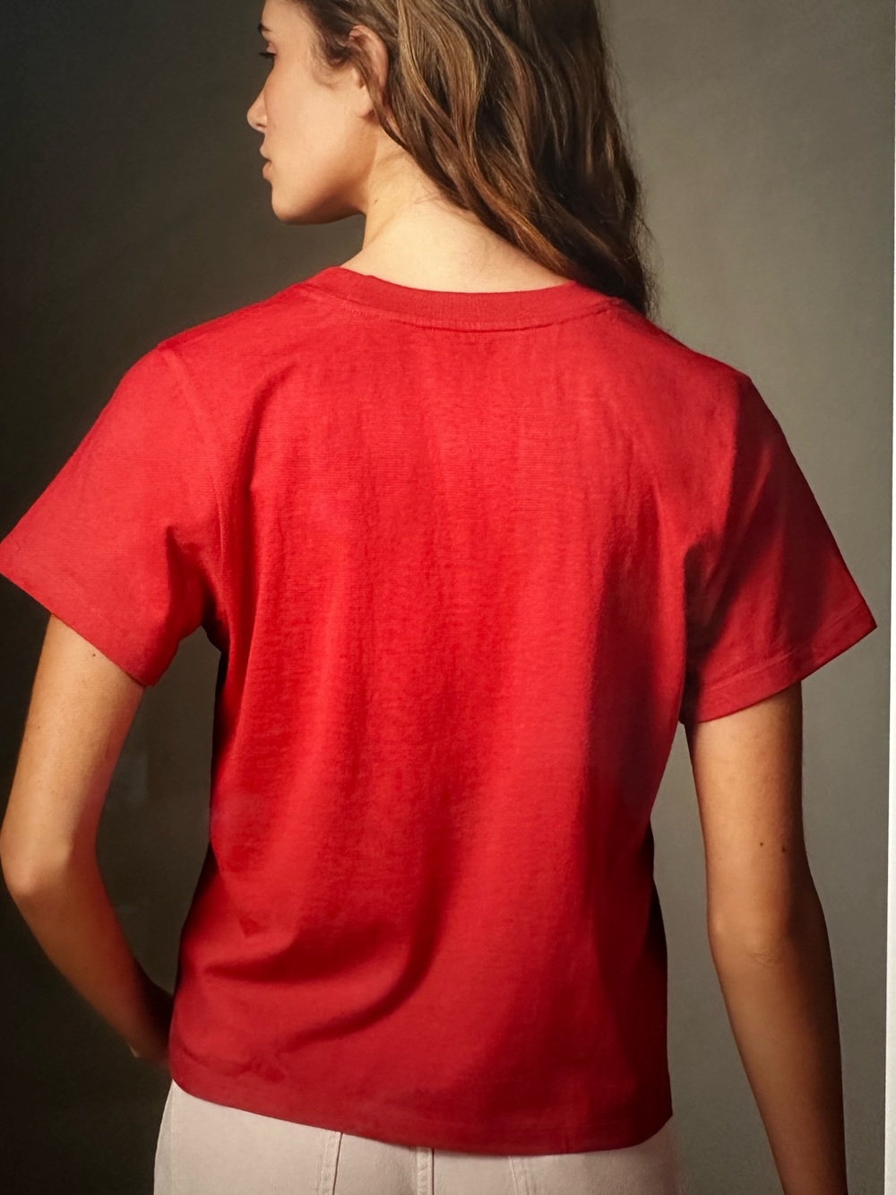 New with Tag Anthropologie Red Cheese & Wine Graphic Short Sleeve Tee - Picture 3 of 8